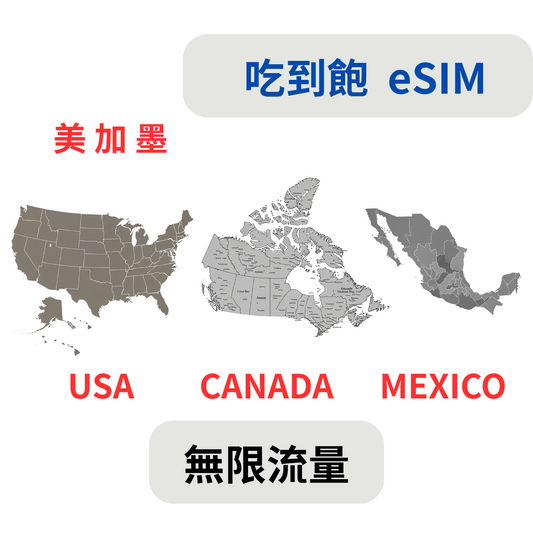 美加墨 暢享 esim 吃到飽