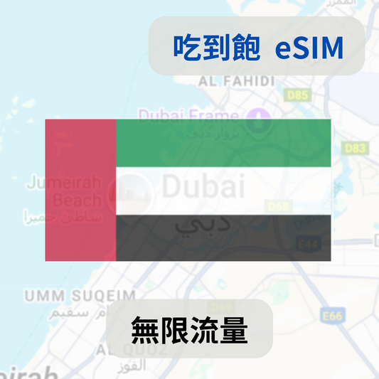 阿聯酋(杜拜) 暢享 吃到飽 esim